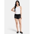 thumbnail image 2 of Madden NYC Women’s Frayed Denim Shorts, Sizes 00-18, 2 of 5