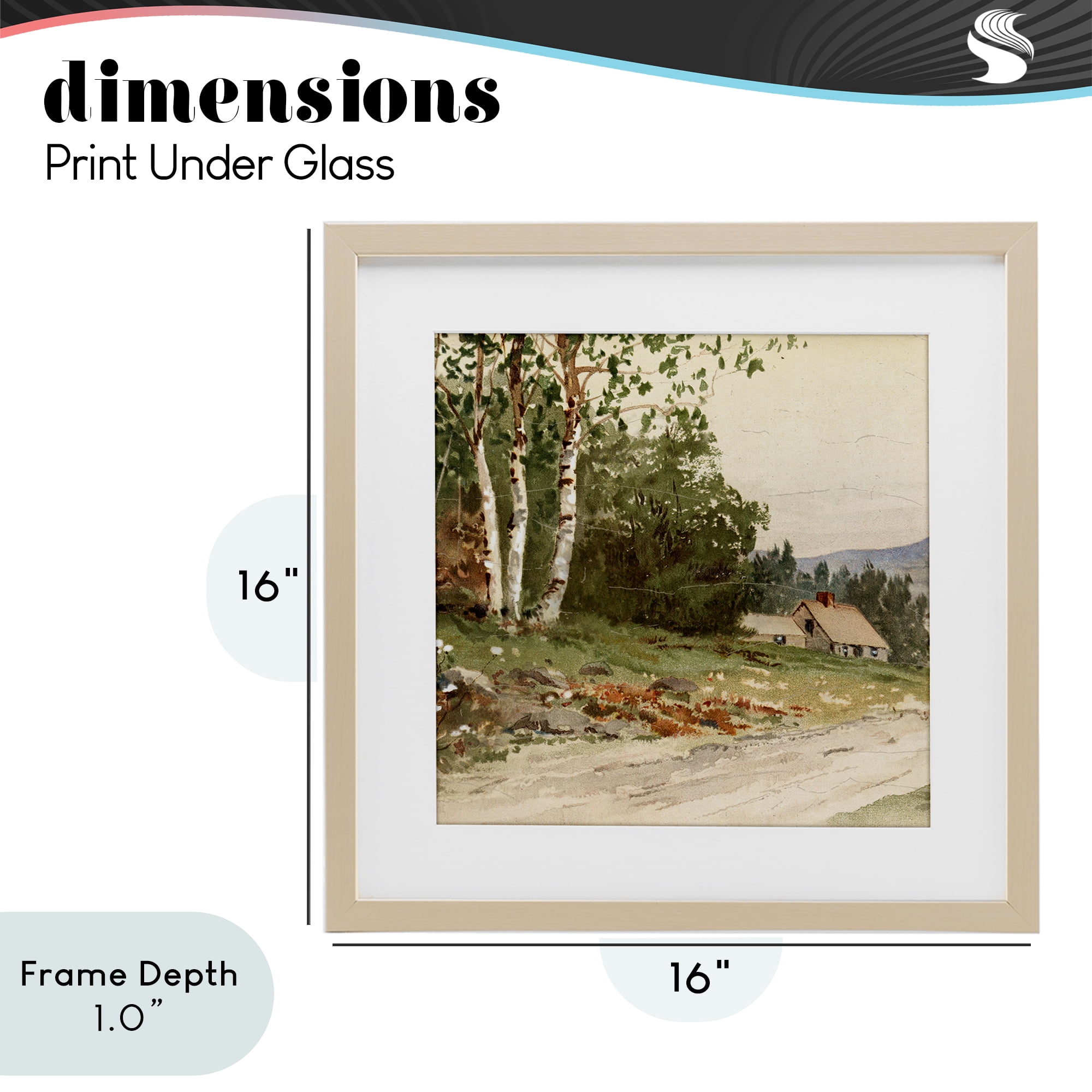 Stupell Industries Farm House Dirt Road Birch Framed Print Under Glass, design by Lula Bijoux & co.
