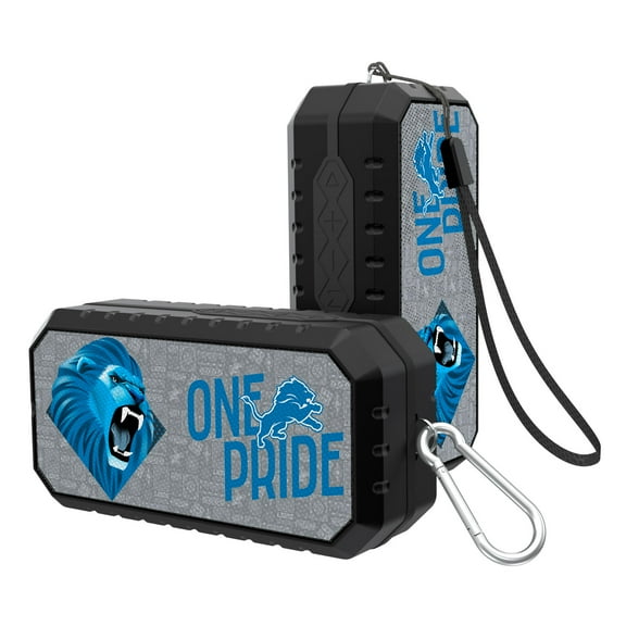 Keyscaper Black Detroit Lions Water Resistant Bluetooth Speaker