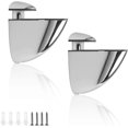 thumbnail image 1 of Glass Shelf Wall Brackets, 2 Adjustable Wall Mounted Glass Clamps with 4 Screws, Smooth and Stable, 3-10mm Thick Glass, for Shelves and Chair Corners, 1 of 5