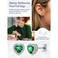 thumbnail image 6 of Suplight Women 925 Sterling Silver Earrings Heart Birthstone Earrings Jewelry Gift for Women, 6 of 9