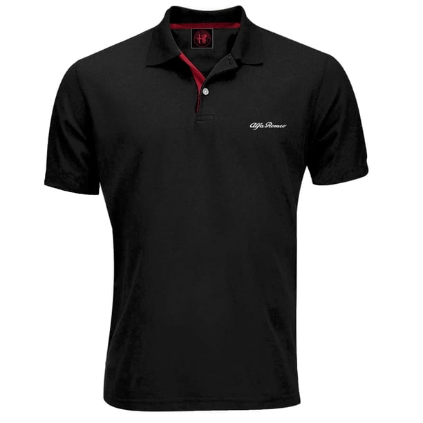 Playera Tipo Polo Alfa Romeo con logo en silicon