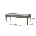 thumbnail image 3 of Cortez Outdoor Wicker Loveseat and Coffee Table with Cushions, Gray and Light Gray, 3 of 14