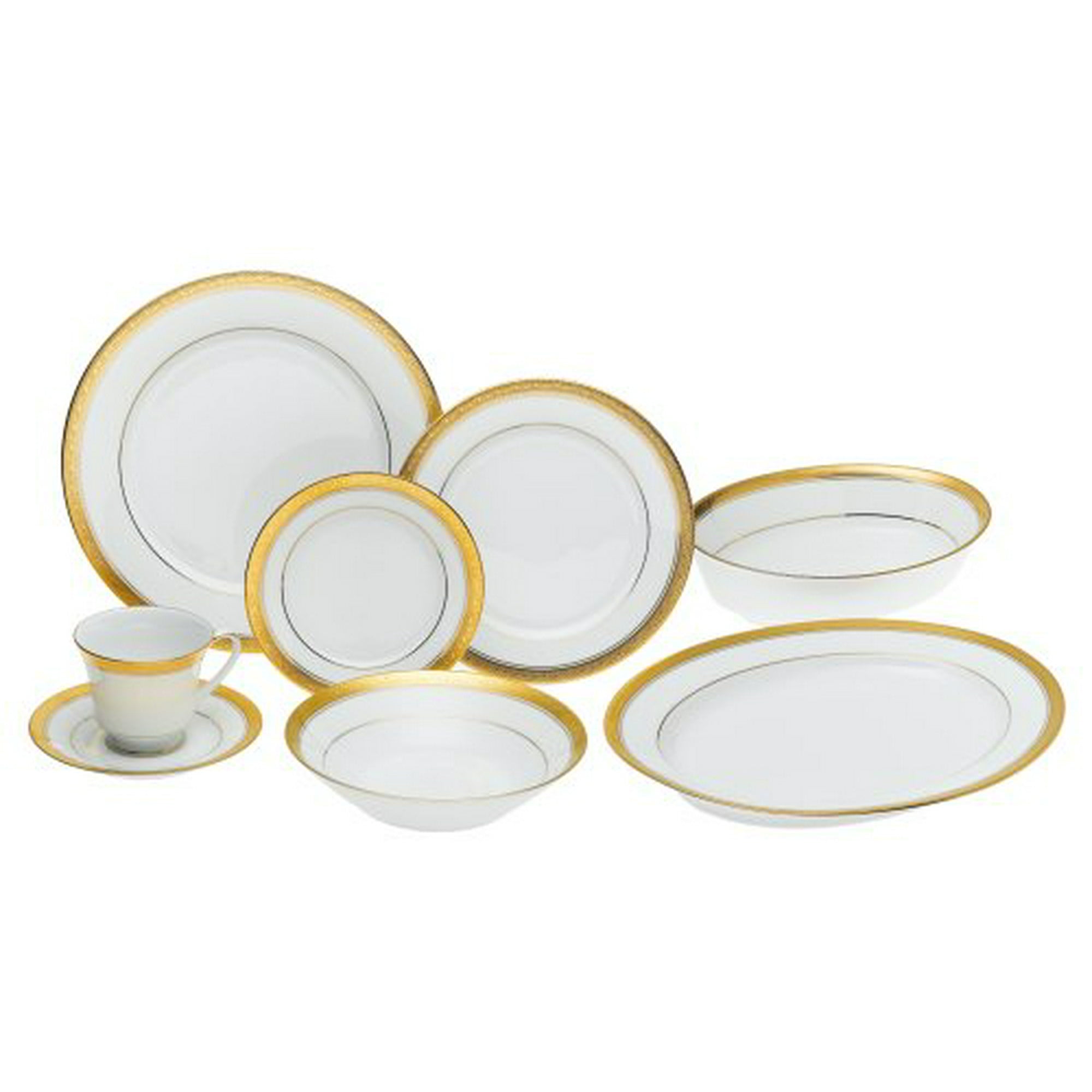 Noritake Crestwood Gold 50 piece Dinnerware set, service for 8