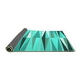 thumbnail image 2 of Ahgly Company Indoor Rectangle Abstract Turquoise Blue Contemporary Area Rugs, 2' x 4', 2 of 4