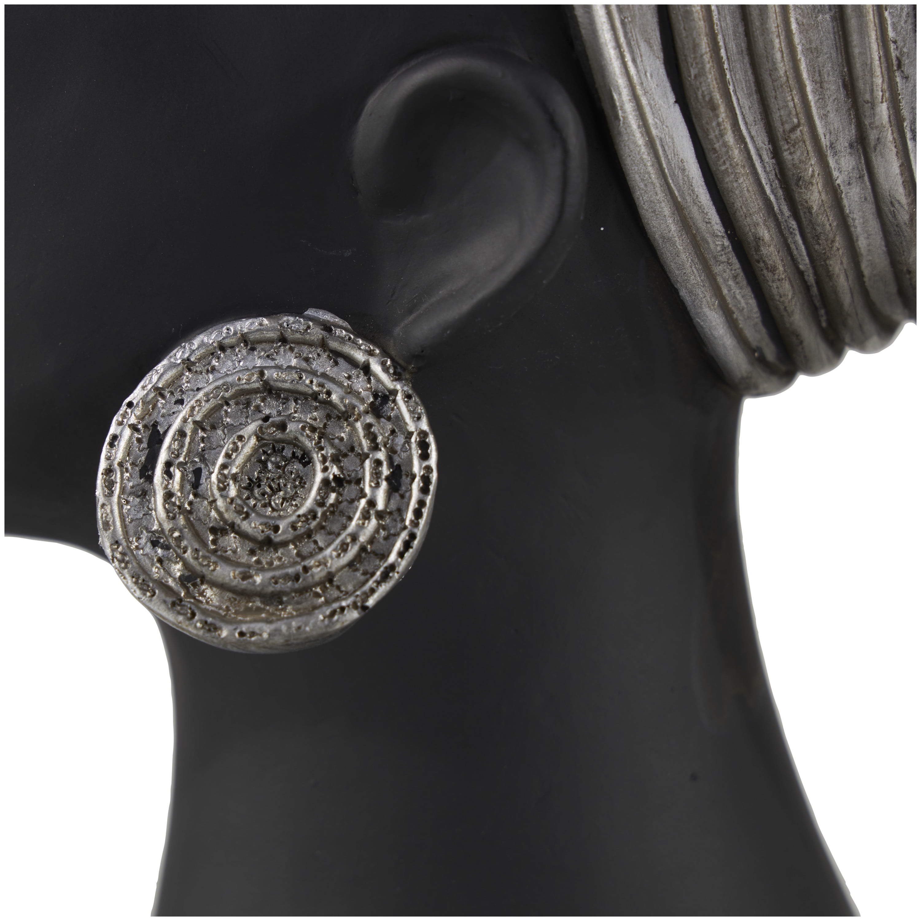 4" x 9" Black Resin African Woman Sculpture, by DecMode