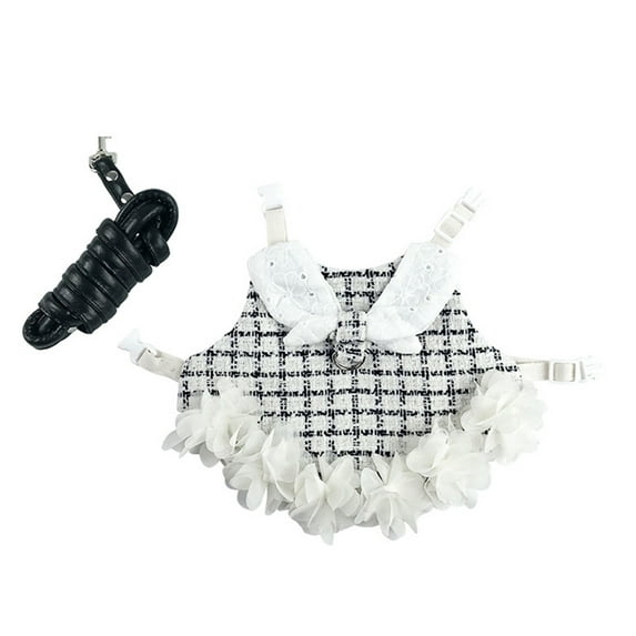 Opolski Rabbit Clothes with Leash Rope Prevent Break Free Fashion Bunny Guinea Pig Costume Outdoor Harness Pet Supplies