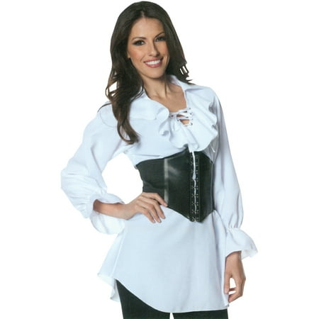 Pirate Laced Front Blouse Adult Halloween Costume