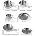thumbnail image 3 of 8 PCS Camping Cookware Mess Kit Stainless Steel Lightweight Durable Cookware With Cups Plate Pot Dishes Pan For Camping Backpacking Outdoor Cooking Picnic, 3 of 9
