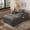 Dark Gray, variant on Leumius Oversized Chaise Lounge Chair Indoor,Corduroy Upholstered Sofa Bed with Deep Seat,Cozy Lounge Chair Sleeper Sofa for Living Room,Bedroom,No Assembly Required,Black