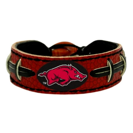 - Arkansas Razorbacks Team Color Football Bracelet NCAA College D1 BCS Leather