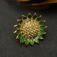 thumbnail image 3 of Broche de pasador de de imitación de cristal esmaltado floral Pasadores de clip de hebilla para mujer Zulema Pin de broche de girasol, 3 of 7