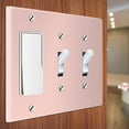 thumbnail image 3 of WIRESTER Triple 1-Gang Decorator Light Switch and 2-Gang Toggle Wall Plate/Switch Plate Cover, Solid Pink, 3 of 6