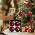 thumbnail image 6 of Artisanal Glass Christmas Ornaments - Handcrafted Irregular Shaped Baubles with Unique Textures, 4-Pc Elegant Tree Decor, 6 of 6