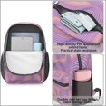 thumbnail image 4 of 17 Inch Lightweight Backpack,PVC Waterproof Oxford Fabric, Ergonomically Designed, with Large Capacity, Adventure Map Print, 4 of 5