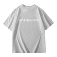 thumbnail image 5 of Lumtrix Girls' Letter Graphic Tees Short Sleeve Crewneck Oversized T Shirts Summer Clothes for Girls 2-14 Y Gray 130, 5 of 6