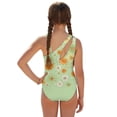 thumbnail image 2 of Jiueut Daisy Print Girls Bathing Suit for Summer Party One Piece Swimsuits with Mesh Cover Up Pool Cut Out Beach Outfits, 2 of 7