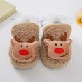 thumbnail image 6 of XYIJANI Christmas Girls Sneakers Infant Christmas Booties Soft Baby Santa Winter Warm Fleece Slippers Snow Boots Crib Shoes(Khaki,14), 6 of 6