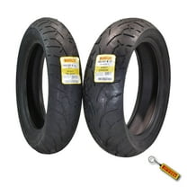 Pirelli Night Dragon Tire Set: 150/80B16 M/C 71H TL Front & 180/60B17 M/C 81H REINFTL Rear Cruiser Motorcycle Tires - Superior Traction & Handling for High-Performance Cruisers with Keychain