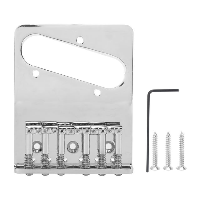 Guitar Tailpiece,Saddle Bridge Metal Silver Saddle Bridge Hardtail Saddle Bridge Maximized Efficiency