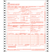 Adams Health Insurance Claim Forms, Continuous, 9.5 x 11 Inches, White, 2-Part, 100 Sets (CMS1500C)