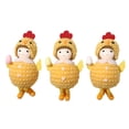 thumbnail image 6 of CoreLiving Easter Crochet Animal Hanging Ornaments Round Belly Chicken Chick Holding Egg Plush Doll for Holiday Scene Décor Positive Emotional Support Gift, 6 of 6