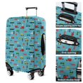 thumbnail image 5 of Cartoon Traffic Vehicles Signs Blue Pattern Luggage Cover Fashion Suitcase Cover Baggage Covers Fit 25-28 Inch Luggage (Go Travel), 5 of 5