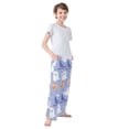 thumbnail image 3 of FORMRS Boys Pajama Pants with Pockets Size 13-14Y Kids Lounge Sleep Bottoms, Blue Halloween, 3 of 8