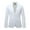 White, variant on Mens Blazer Classic Jacket Solid Color Formal for Business Attire Slim Fit with Tailored Design Mens Jackets White XXXL
