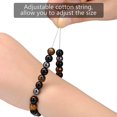 thumbnail image 4 of Pulsera de protección triple de 6 piezas Pulsera triple de ojo de tigre Pulsera de cuentas de obsidiana negra Pulsera de yoga de cristal curativo para traer suerte y prosperidad, 4 of 5