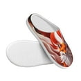 thumbnail image 3 of Disketp Red Leaf Flame Fox Women's Men's Slippers Plush Slip-On House Slipper for Winter Indoor Soft Cushion Non-slip Fluffy Slides Slippers-35/36, 3 of 7