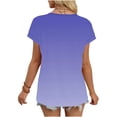 thumbnail image 5 of YHAJDS Womens Summer Tops T Shirts for Women Short Sleeve V Neck All Over Print Spring Tee Shirt, 5 of 5