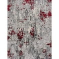 thumbnail image 4 of 7â€™ x 10â€™ Red and Gray Modern Abstract Area Rug, 4 of 9