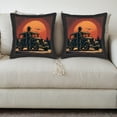 thumbnail image 3 of Set of 2 Vintage-Inspired Throw Pillow Covers 18x18in - Retro Car & Sunset Design for Couch Bed or Car Decor, 3 of 8