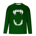 thumbnail image 6 of YOIAVAIOY Mens Ghost Print T Shirt Halloween Pumpkin Shirts Novelty Holiday Tee Shirts Spooky Season Pullover Tops Green XL, 6 of 6