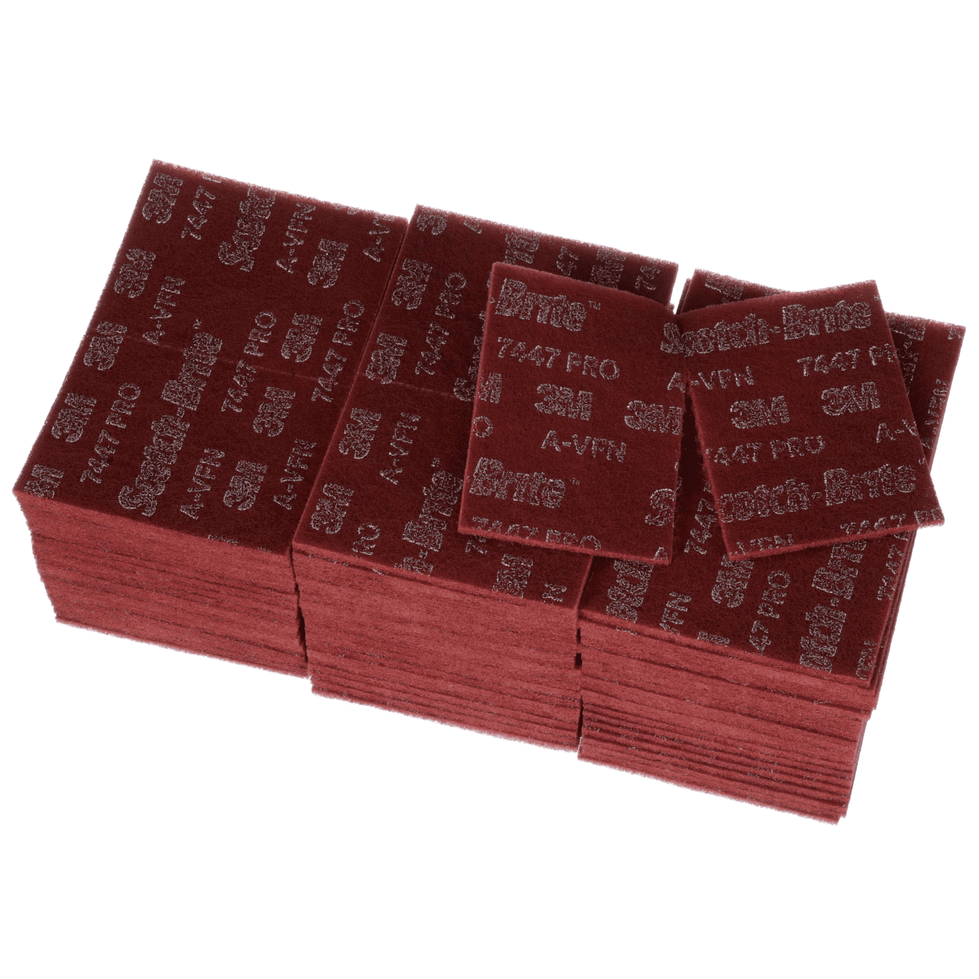 Scotch-Brite 7447B Pro Hand Pad [Very Fine]: 6 in. x 9 in. (Red) 5-pack