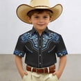 thumbnail image 2 of Boys' St Patricks Day Easter Shirts Embroidered Western Cowboy Shirt for Boy Graphic Short Sleeve Cowboy Collared Button Down Tops, 2 of 4