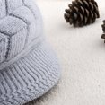 thumbnail image 3 of Women Winter Warm Knit Hat Wool Snow Ski Caps With Visor, 3 of 5