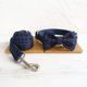 thumbnail image 3 of Collar para perro y gato a cuadros azules con pajarita, collar con pajarita para mascota, corbatas ajustables para perro, para fiesta, boda, M, 3 of 8