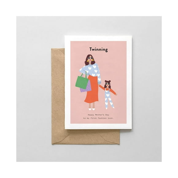 Twinning Mother’s Day Greeting Card, Pink, 4.25″ x 6.25″