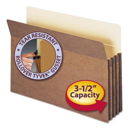 - Smead File Pocket, Straight-Cut Tab, 3-1/2