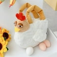 thumbnail image 4 of Chicken Bag Handbag Purse | Novelty Chicken-Shaped Shoulder Tote | Soft Plush Material | Whimsical Farm-Inspired Fashion Accessory | 30cm Compact Size | Holds Essentials, 4 of 8