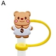 thumbnail image 1 of Bouchon de Paille en Forme d'Ours - Design Mignon, Matériau PVC Sûr, Parfait pour Pailles de 10mm, 1 of 1