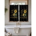 thumbnail image 4 of Sunflower Bathroom Window Curtain, Vintage Botanical Light Filtering Coffee Kitchen Curtains, Bedroom Living Room Curtains 2 Panel 84"x45", 4 of 6