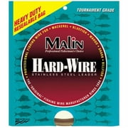 Malin Hard-Wire Stainless Leader Wire Fishing Line, Coffee, Size 3, 42'