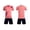 Pink, variant on Odeerbi Kids Teen Boys Girls Mesh Quick Dry Soccer Uniform Set Striped Gradient Print T-Shirt Shorts Athletic Sportswear for 5-15 Years