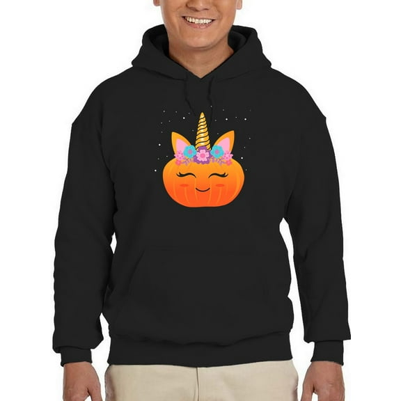 Unicorn Pumpkin Hoodie Men -GoatDeals Designs, Male x-Large