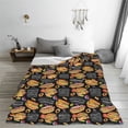 thumbnail image 5 of Rateoe Hamburgers Hot Dogs Print Fuzzy Fleece Throw Blanket Extra Large,Super Soft,Fluffy and Warm Blankets for Couch,Bed,All Season Use (40"x30"), 5 of 8