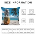 thumbnail image 5 of Chilfamy  Hello Summer Pillow Covers  Beach Theme Decorative Throw Pillow Covers for Home Patio Party Decor  White, 5 of 5
