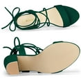 thumbnail image 4 of BLISSFUL STEP Women's Lace Up Block Heels Sandals, 4 of 6